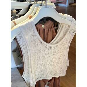 NEW LE KASHA women's minya feuillage top in white